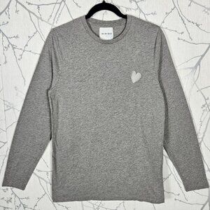 Inimigo Gray 100% Organic Cotton Long Sleeve Crewneck T-Shirt